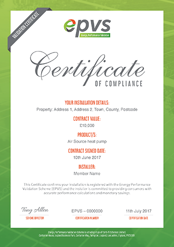EPVS certificate