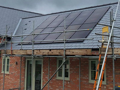 in-roof panels on slate roof