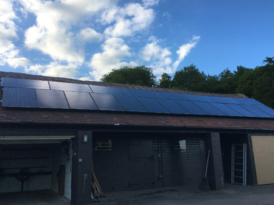 JA Solar Panels on roof