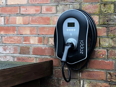 Zappi charger installed high up