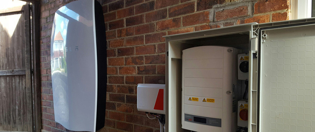 Installed Tesla battery